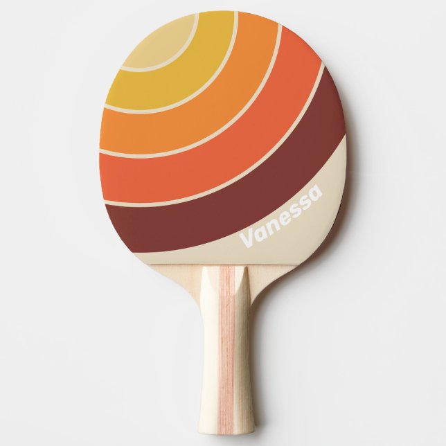 Retro Cirkulär Rand med Namn Pingisracket (Framsidan)