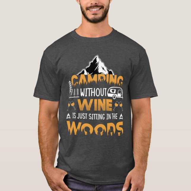 Retro Citat Campingäventyr flicka T Shirt (Framsida)