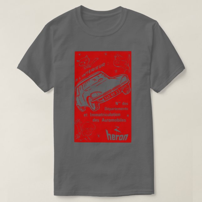 Retro Citroen DS Automobile Advertisement T Shirt (Design framsida)