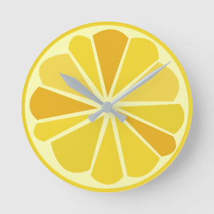 Retro citron rund klocka