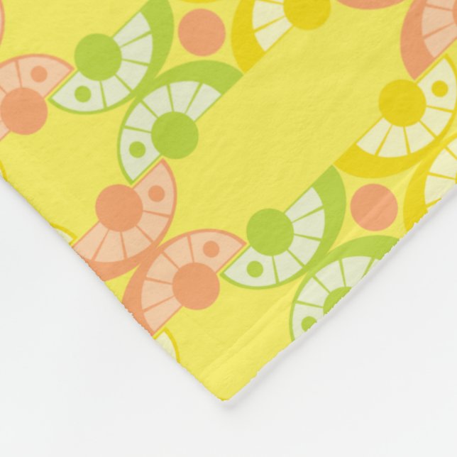 Retro Citrus Fleece Blanket (3 storlekar) (Hörn)