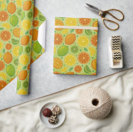 Retro Citrus Pop Art Presentpapper