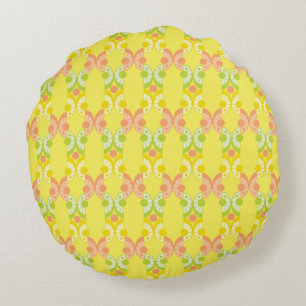 Retro Citrus Round Dekorativ kudde