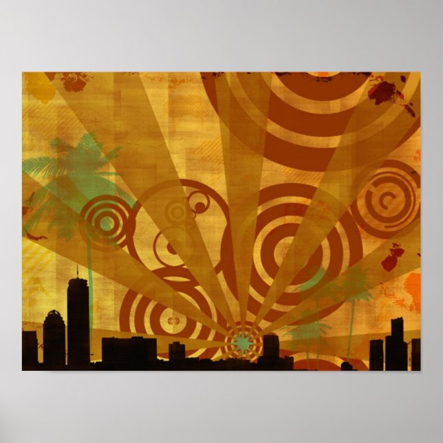 retro cityscape poster (Framsidan)