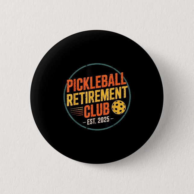 Retro Ckleball Retirement Club Apparel Retro Vinta Knapp (Framsida)