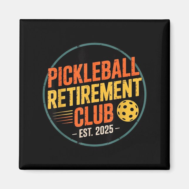 Retro Ckleball Retirement Club Apparel Retro Vinta Magnet (Framsidan)