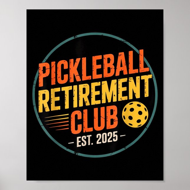 Retro Ckleball Retirement Club Apparel Retro Vinta Poster (Framsidan)