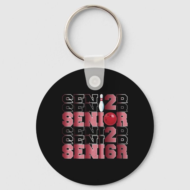 Retro Cl Av 2026 Senior Bowling Senior Night 2026  Nyckelring (Framsida)