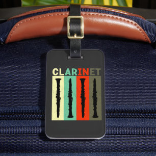 Retro Clarinet Bagagebricka