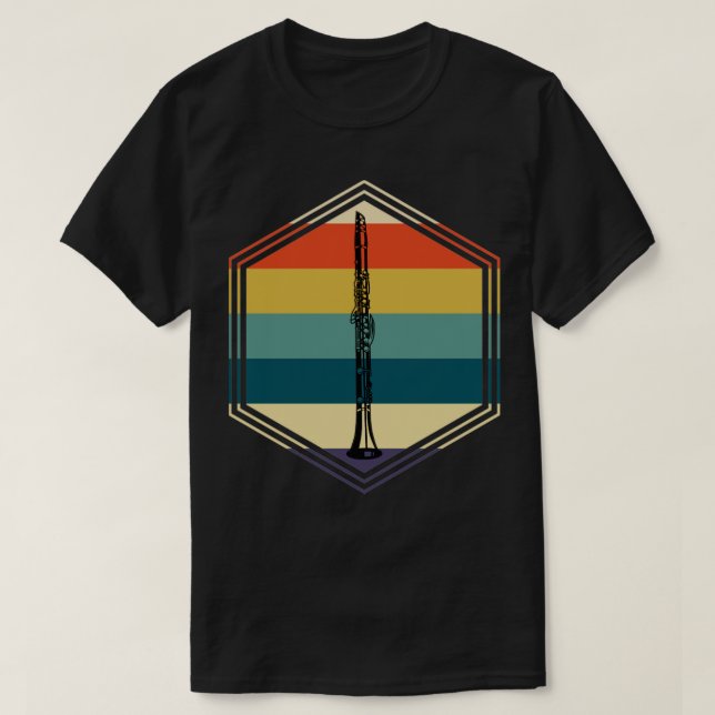 Retro Clarinet T Shirt (Design framsida)