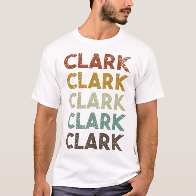 Retro Clark Vintage Stil T Shirt (Framsida)