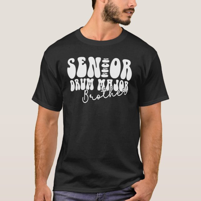 Retro Class 2023 Senior Drum Major Matching Family T Shirt (Framsida)