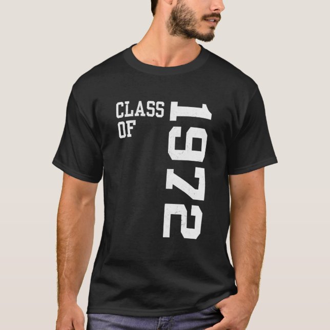 Retro Class of 1972 Senior High School Reunion Vin T Shirt (Framsida)