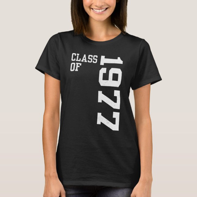 Retro Class of 1977 Senior High School Reunion Vin T Shirt (Framsida)
