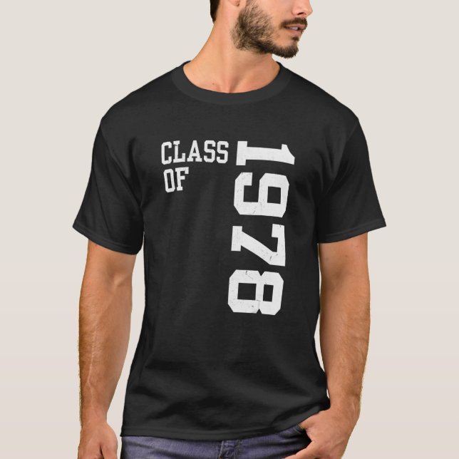 Retro Class of 1978 Senior High School Reunion Vin T Shirt (Framsida)