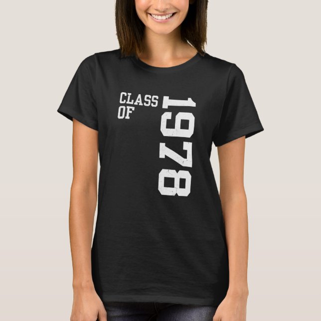 Retro Class of 1978 Senior High School Reunion Vin T Shirt (Framsida)
