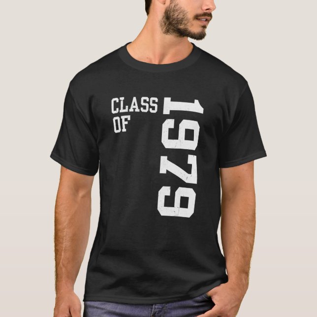 Retro Class of 1979 Senior High School Reunion Vin T Shirt (Framsida)