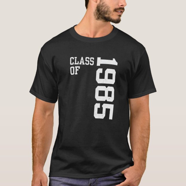 Retro Class of 1985 Senior High School Reunion Vin T Shirt (Framsida)