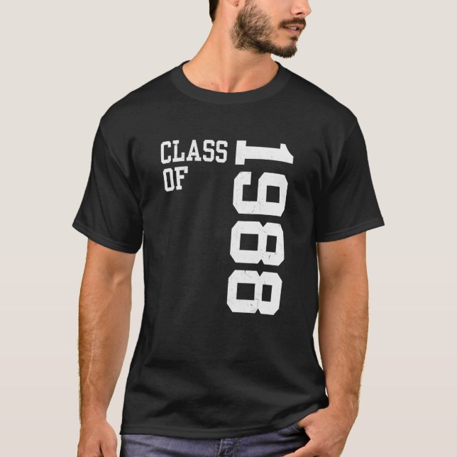 Retro Class of 1988 Senior High School Reunion Vin T Shirt (Framsida)