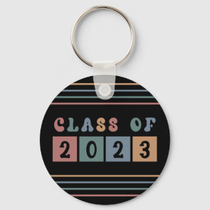 Retro Class of 2023 School-examen Gift Nyckelring