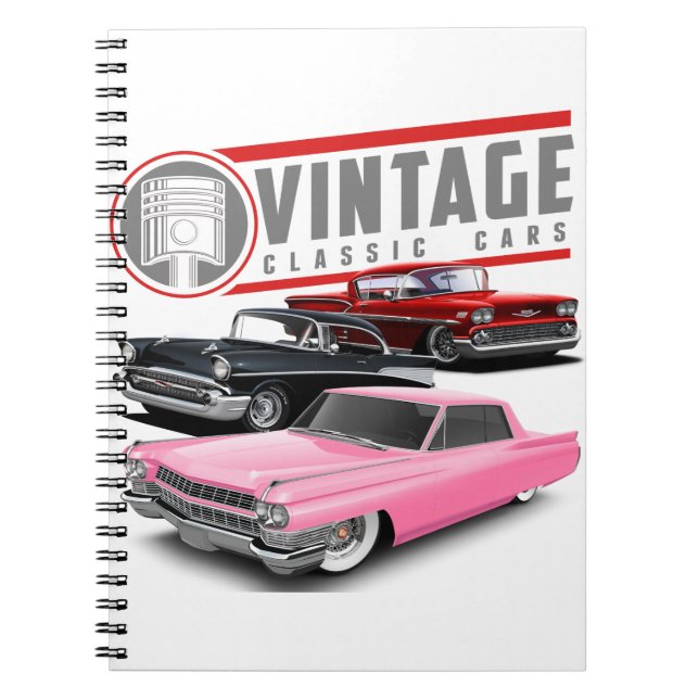 Retro Classic Cars Anteckningsbok (Framsidan)