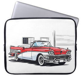 Retro Classic Convertible Side Pop Art Laptop Fodral