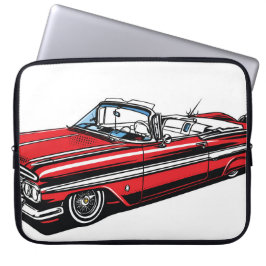 Retro Classic Convertible Side Pop Art  Laptop Fodral