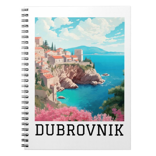 Retro Classic Dubrovnik Kroatien Anteckningsbok (Framsidan)