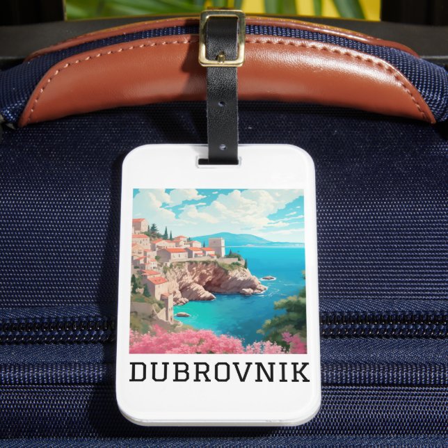 Retro Classic Dubrovnik Kroatien Bagagebricka (Framsida Insitu 2)
