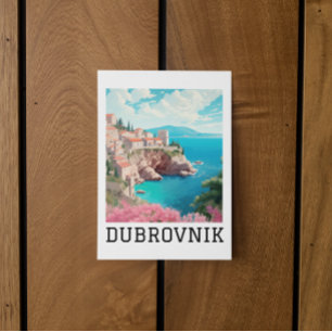 Retro Classic Dubrovnik Kroatien Vykort