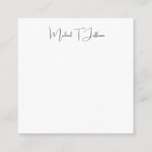 Retro Classic Elegant Plain Simple Grått White Tilläggskort