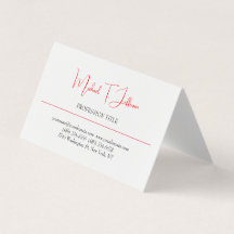 Retro Classic Elegant Plain Simple Red White