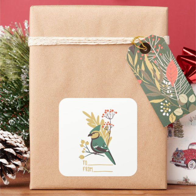 Retro Classic Gift-Märkre - etikett (Semester)