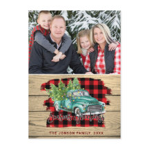 Retro Classic jul Lastbil PHOTO Hälsning