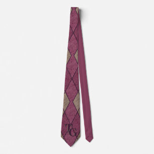 Retro Classic Lila Diamond Argyle Monogram Slips