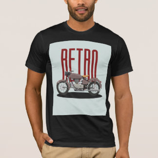 Retro Classic Motorcycle. T Shirt
