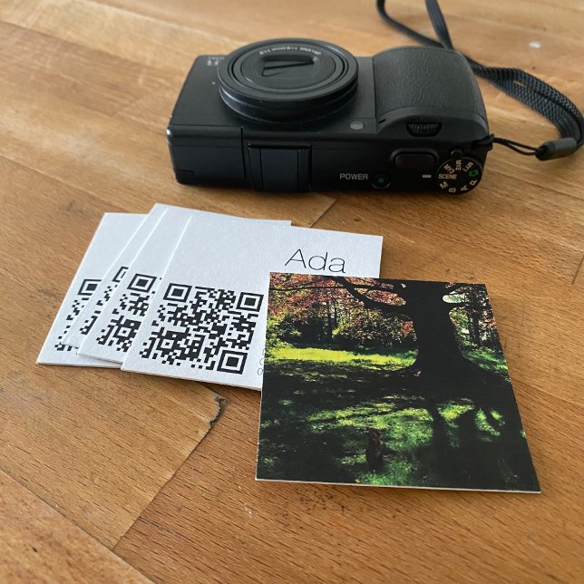 Retro Classic Square Insta-Affärskort Fyrkantigt Visitkort (Skapare uppladdad)