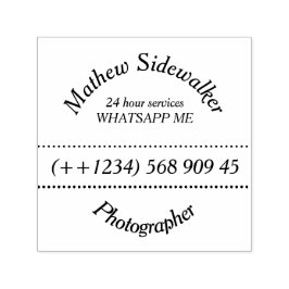 Retro Classic Square Instagram Business Line Självfärgande Stämpel