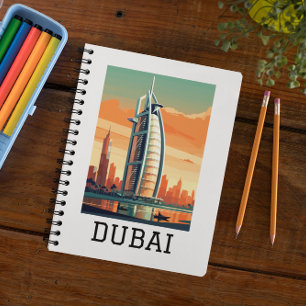 Retro Classic Travel Dubai UAE Anteckningsbok