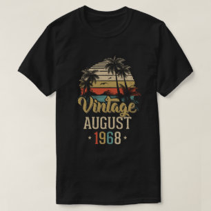 Retro Classic Vintage Augusti 1968 50th Birthday G T Shirt