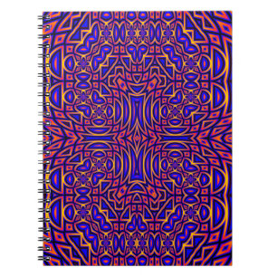 Retro Classy Kaleidoscope Mönster Anteckningsbok