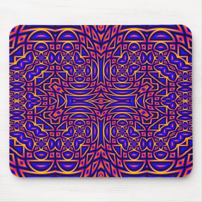 Retro Classy Kaleidoscope Pattern Design Musmatta (Framsidan)