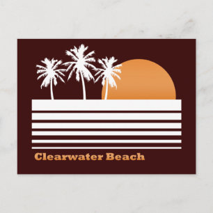 Retro Clearwater Beach vykort