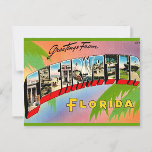 Retro Clearwater Florida Vykort