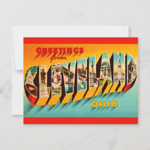 Retro Cleveland Ohio-vykort Vykort