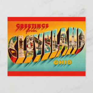 Retro Cleveland Ohio-vykort Vykort