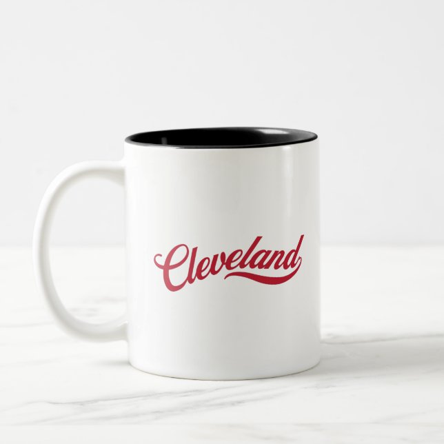 Retro Cleveland Två-Tonad Mugg (Vänster)