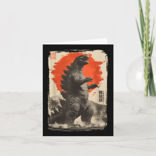 Retro Clic Sällsynt Japansk Konst Jätte Kaiju  Kort
