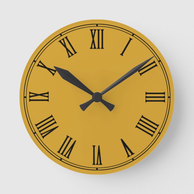 Retro Clock-mall, Anpassningsbar - Skapa egen Rund Klocka (Framsida)