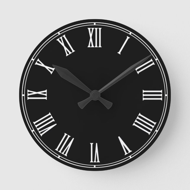 Retro Clock-mall - Skapa egen/egen anpassningsbar Rund Klocka (Framsida)